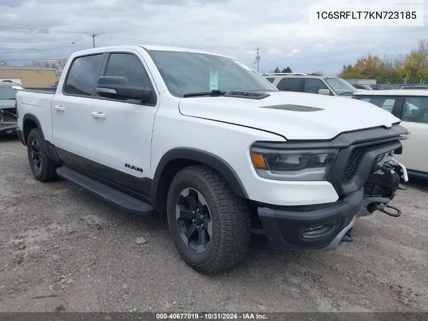 2019 Ram 1500 Rebel 4X4 5'7 Box VIN: 1C6SRFLT7KN723185 Lot: 40677019