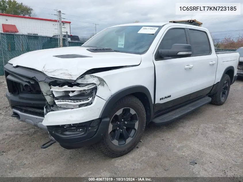 2019 Ram 1500 Rebel 4X4 5'7 Box VIN: 1C6SRFLT7KN723185 Lot: 40677019