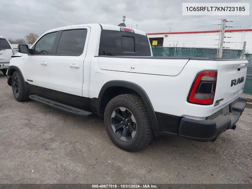 2019 Ram 1500 Rebel 4X4 5'7 Box VIN: 1C6SRFLT7KN723185 Lot: 40677019