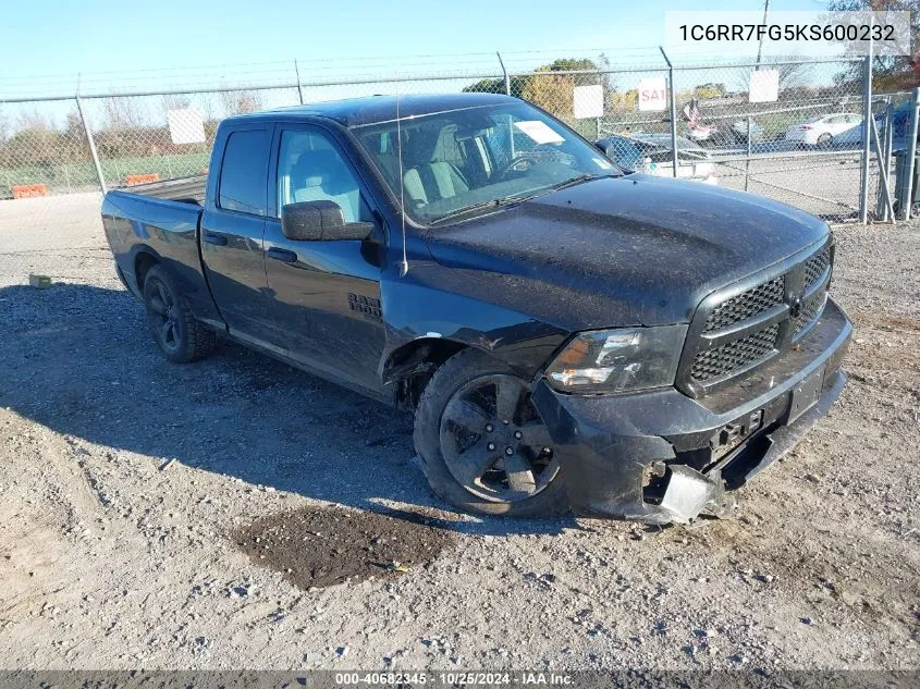 2019 Ram 1500 Classic Tradesman VIN: 1C6RR7FG5KS600232 Lot: 40682345