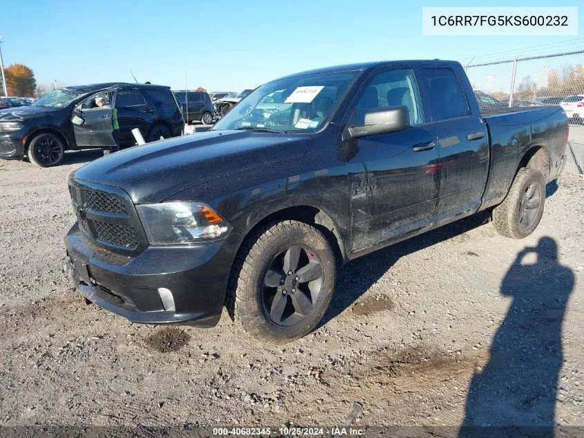 2019 Ram 1500 Classic Tradesman VIN: 1C6RR7FG5KS600232 Lot: 40682345