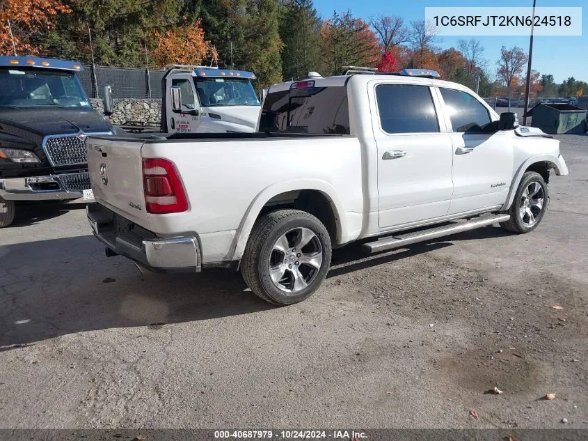 2019 Ram 1500 Laramie 4X4 5'7 Box VIN: 1C6SRFJT2KN624518 Lot: 40687979