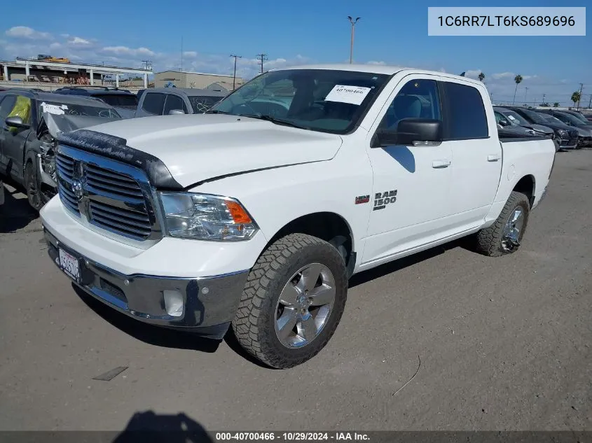 2019 Ram 1500 Classic Big Horn VIN: 1C6RR7LT6KS689696 Lot: 40700466