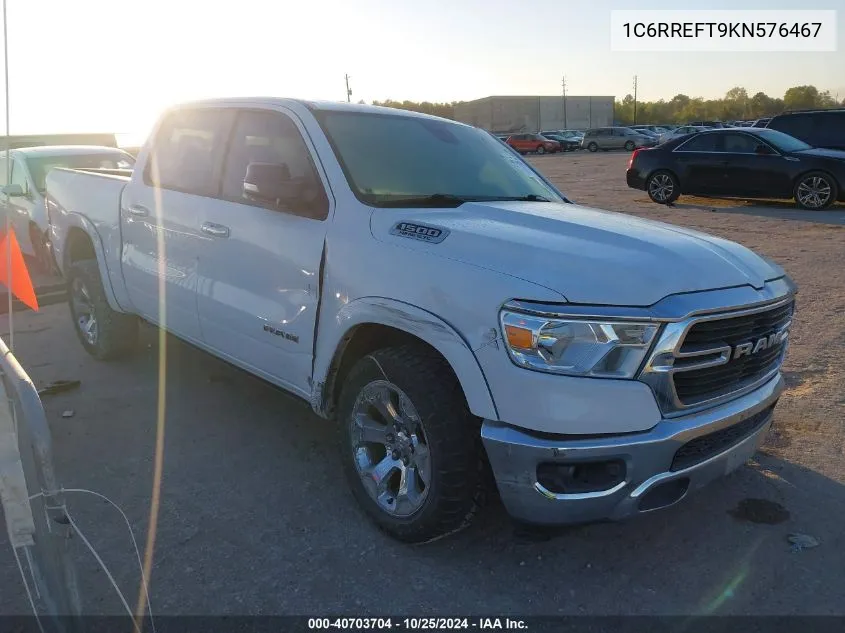 2019 Ram 1500 Big Horn/Lone Star 4X2 5'7 Box VIN: 1C6RREFT9KN576467 Lot: 40703704