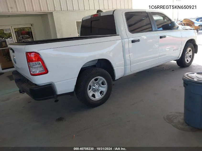 2019 Ram 1500 Tradesman 4X2 5'7 Box VIN: 1C6RREGT5KN650921 Lot: 40705230