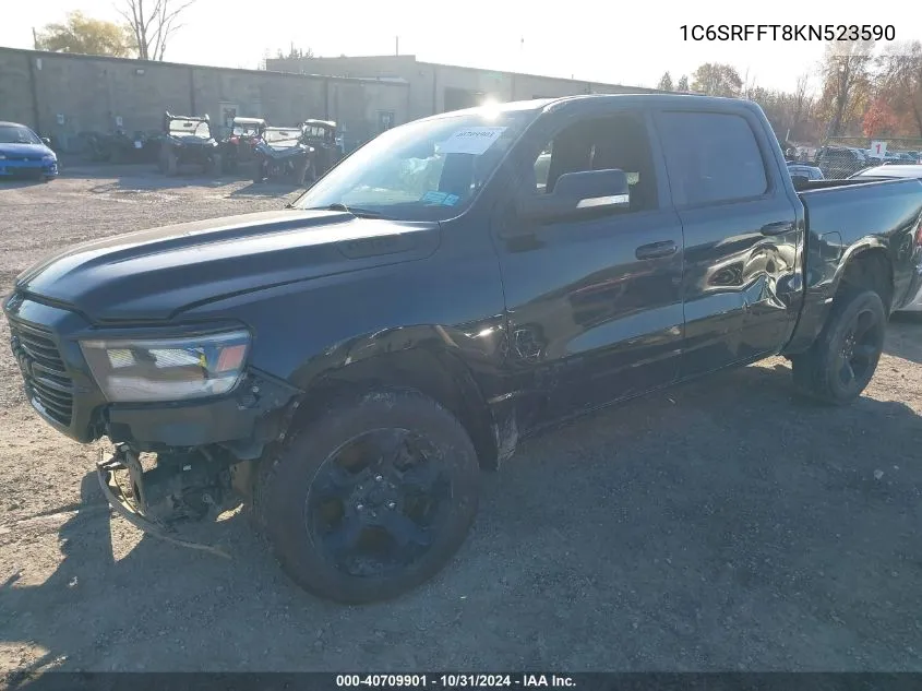 2019 Ram 1500 Big Horn/Lone Star 4X4 5'7 Box VIN: 1C6SRFFT8KN523590 Lot: 40709901