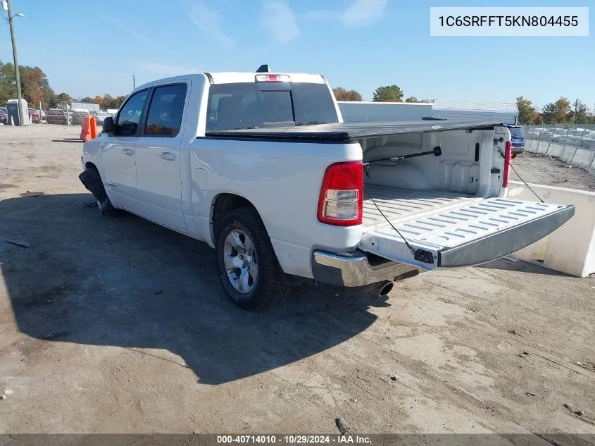 1C6SRFFT5KN804455 2019 Ram 1500 Big Horn/Lone Star 4X4 5'7 Box