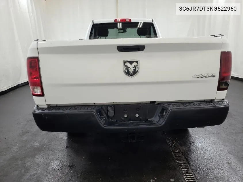 3C6JR7DT3KG522960 2019 Ram 1500 Classic Tradesman 4X4 8' Box