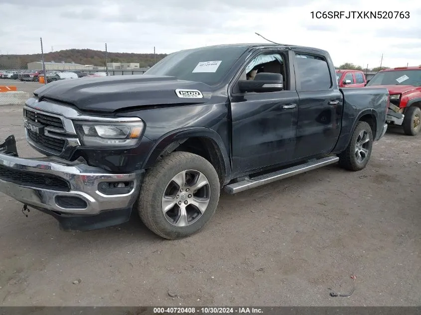 2019 Ram 1500 Laramie 4X4 5'7 Box VIN: 1C6SRFJTXKN520763 Lot: 40720408