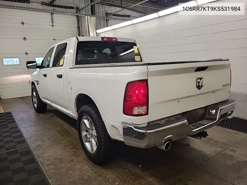 2019 Ram 1500 Classic Tradesman 4X4 5'7 Box VIN: 1C6RR7KT9KS531984 Lot: 40730932