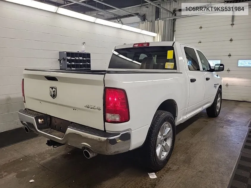 2019 Ram 1500 Classic Tradesman 4X4 5'7 Box VIN: 1C6RR7KT9KS531984 Lot: 40730932