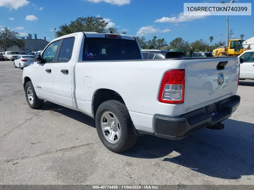 2019 Ram 1500 Tradesman 4X2 6'4 Box VIN: 1C6RRECT0KN740399 Lot: 40774458