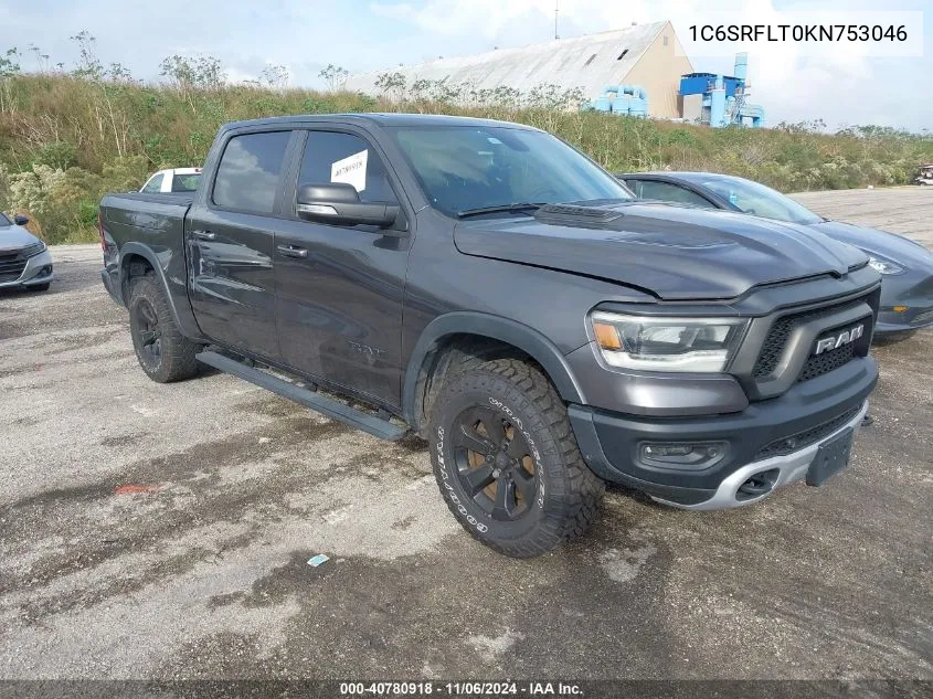 2019 Ram 1500 Rebel 4X4 5'7 Box VIN: 1C6SRFLT0KN753046 Lot: 40780918