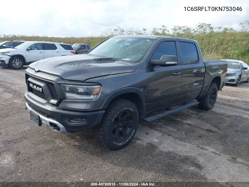 2019 Ram 1500 Rebel 4X4 5'7 Box VIN: 1C6SRFLT0KN753046 Lot: 40780918