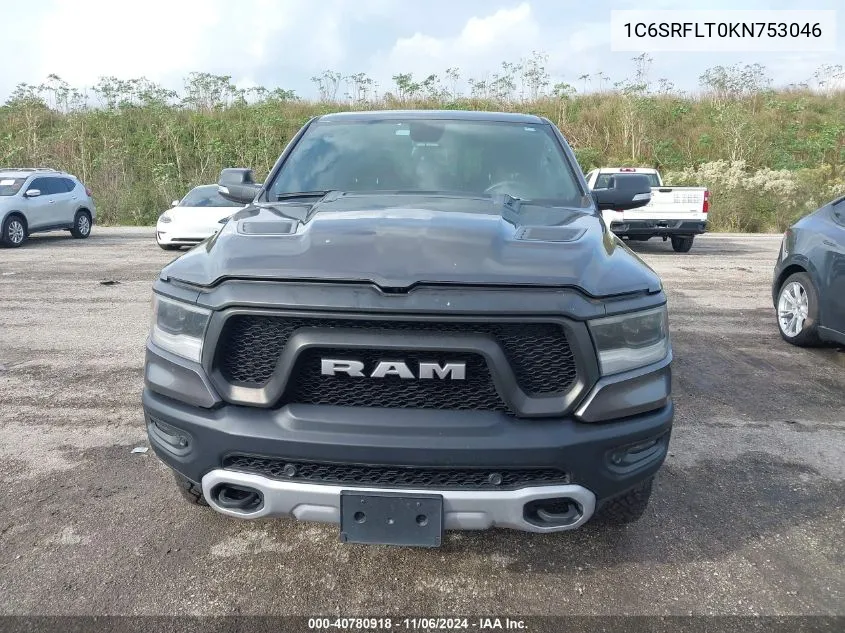 2019 Ram 1500 Rebel 4X4 5'7 Box VIN: 1C6SRFLT0KN753046 Lot: 40780918