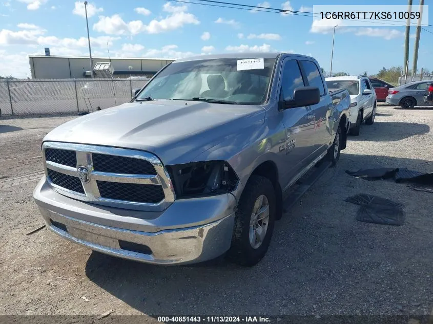 1C6RR6TT7KS610059 2019 Ram 1500 Classic Slt 4X2 6'4 Box