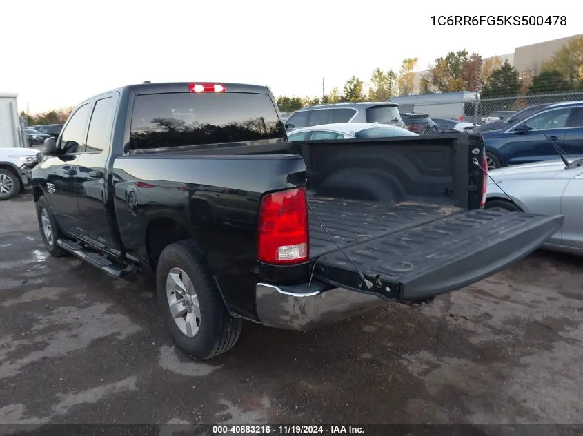 2019 Ram 1500 Classic Tradesman 4X2 6'4 Box VIN: 1C6RR6FG5KS500478 Lot: 40883216