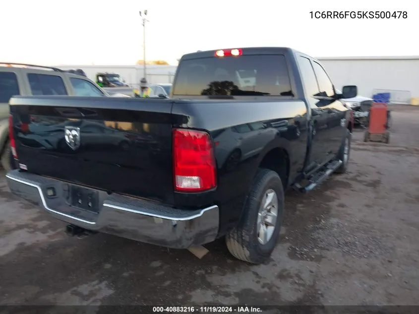 2019 Ram 1500 Classic Tradesman 4X2 6'4 Box VIN: 1C6RR6FG5KS500478 Lot: 40883216