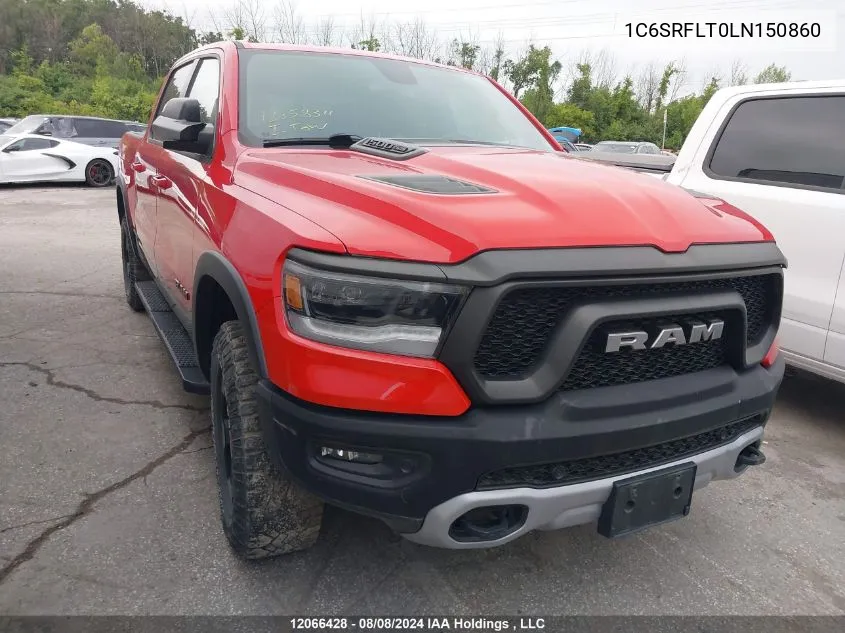 2020 Ram 1500 Rebel VIN: 1C6SRFLT0LN150860 Lot: 12066428