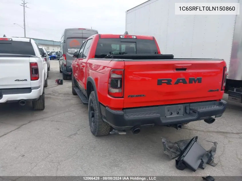 2020 Ram 1500 Rebel VIN: 1C6SRFLT0LN150860 Lot: 12066428