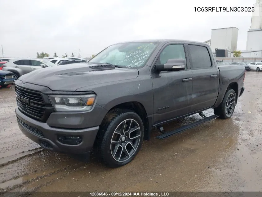 2020 Ram 1500 Rebel VIN: 1C6SRFLT9LN303025 Lot: 12086546