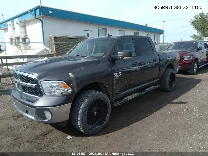 2020 Ram 1500 Classic Warlock/Slt VIN: 3C6RR7LG8LG311150 Lot: 12105157