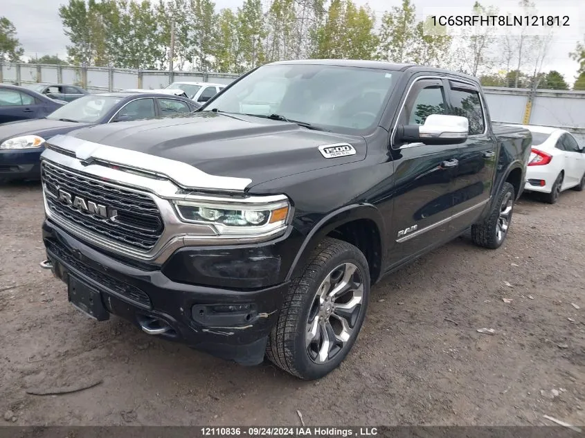 2020 Ram 1500 Limited VIN: 1C6SRFHT8LN121812 Lot: 12110836