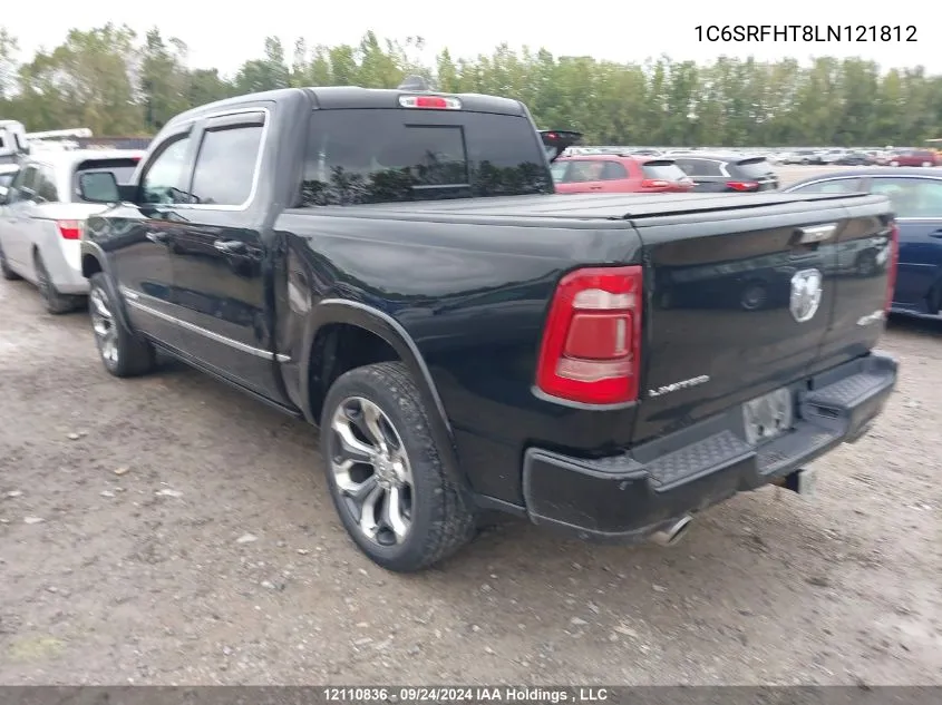 2020 Ram 1500 Limited VIN: 1C6SRFHT8LN121812 Lot: 12110836