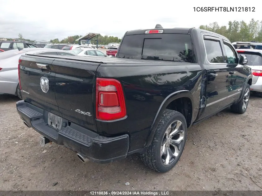 2020 Ram 1500 Limited VIN: 1C6SRFHT8LN121812 Lot: 12110836