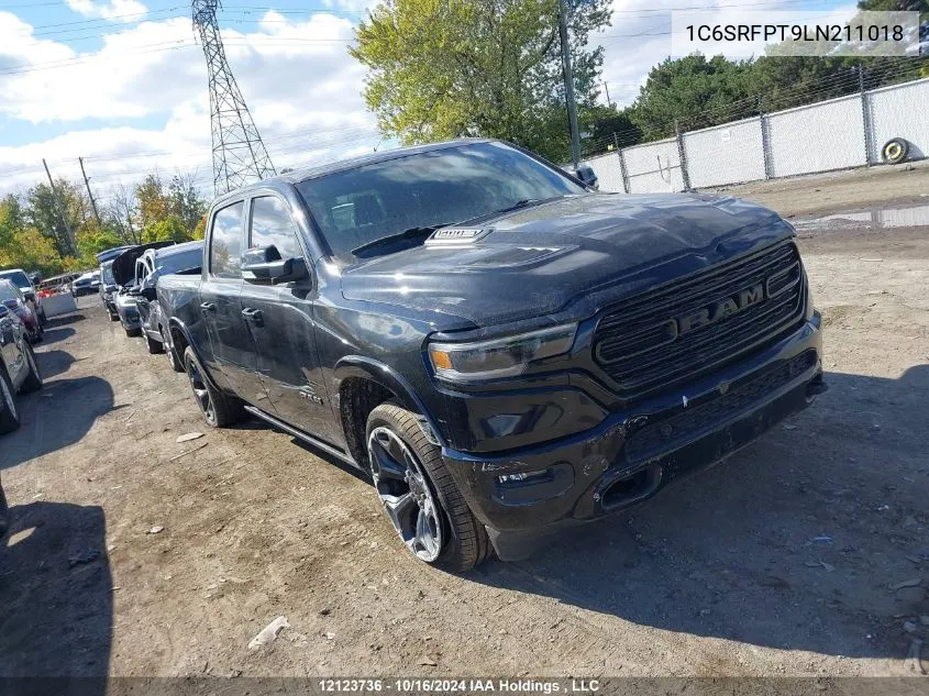 2020 Ram 1500 Limited VIN: 1C6SRFPT9LN211018 Lot: 12123736