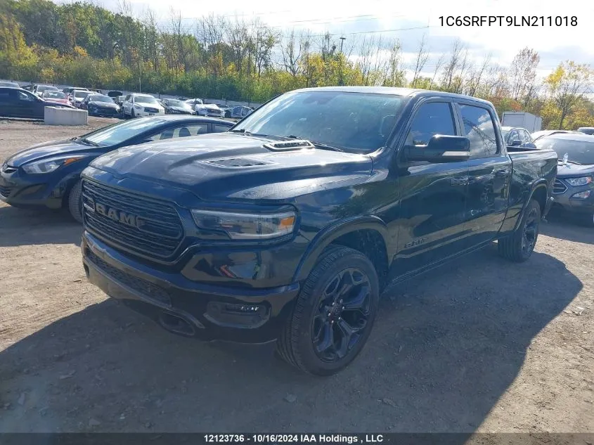 2020 Ram 1500 Limited VIN: 1C6SRFPT9LN211018 Lot: 12123736