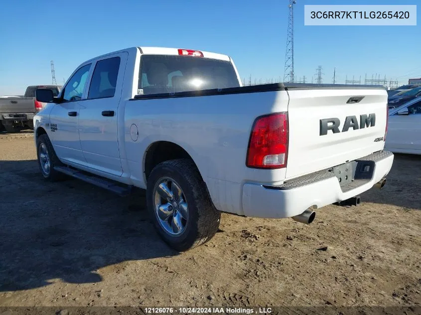 2020 Ram 1500 Classic Tradesman/Express VIN: 3C6RR7KT1LG265420 Lot: 12126076