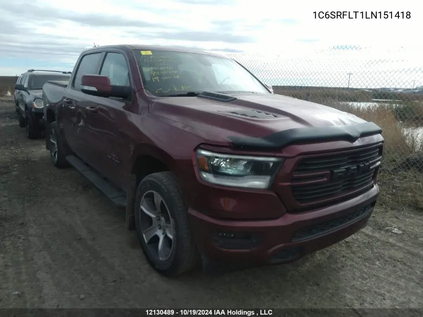 2020 Ram 1500 Rebel VIN: 1C6SRFLT1LN151418 Lot: 12130489