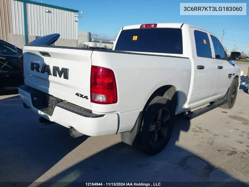 2020 Ram 1500 Classic St VIN: 3C6RR7KT3LG183060 Lot: 12154944