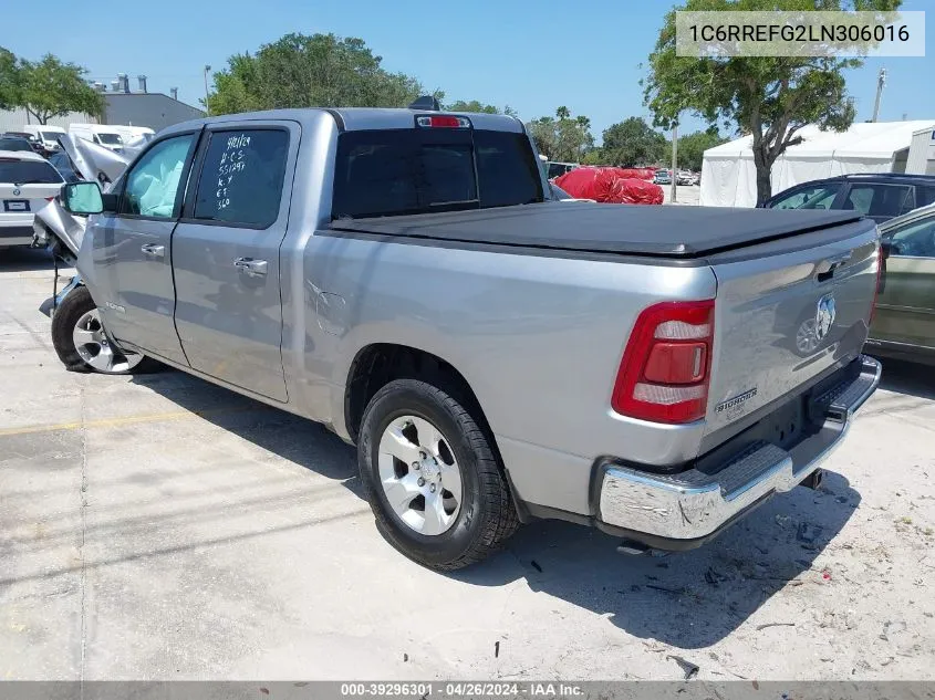 2020 Ram 1500 Big Horn 4X2 5'7 Box VIN: 1C6RREFG2LN306016 Lot: 39296301