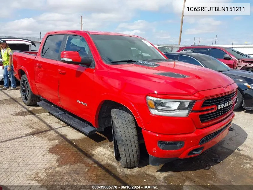 2020 Ram 1500 Laramie 4X4 5'7 Box VIN: 1C6SRFJT8LN151211 Lot: 39605778