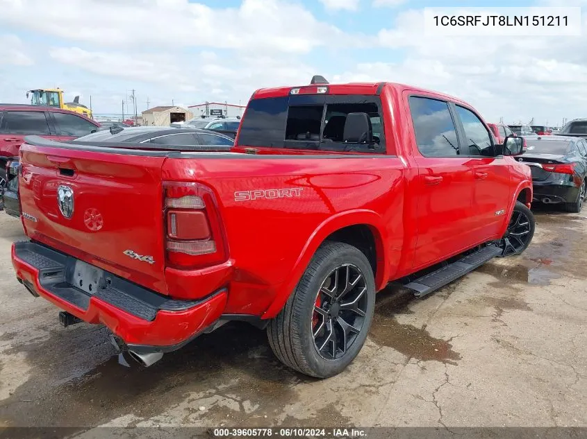 1C6SRFJT8LN151211 2020 Ram 1500 Laramie 4X4 5'7 Box