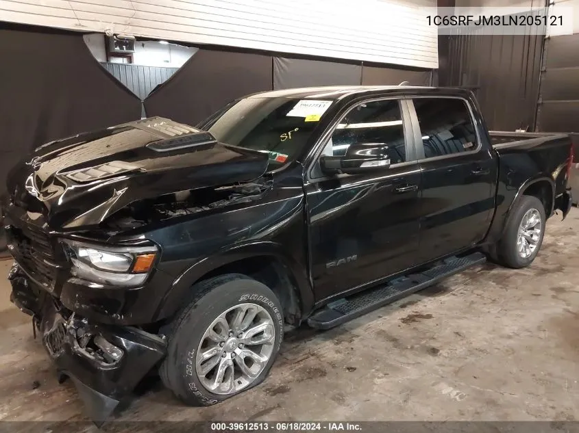 2020 Ram 1500 Laramie VIN: 1C6SRFJM3LN205121 Lot: 39612513