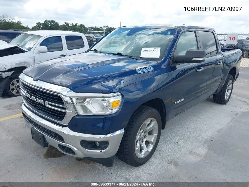 2020 Ram 1500 Lone Star 4X2 5'7 Box VIN: 1C6RREFT7LN270997 Lot: 39639377