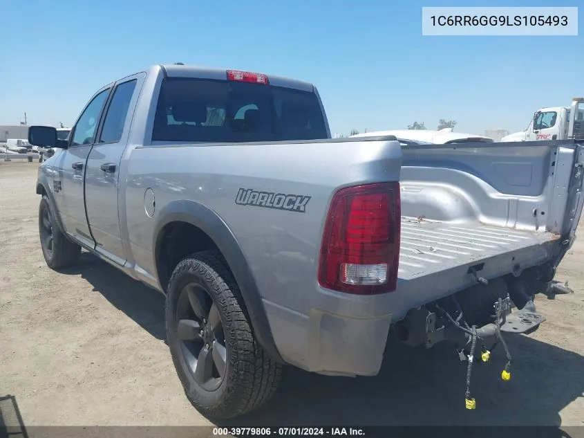 2020 Ram 1500 Classic Warlock Quad Cab 4X2 6'4 Box VIN: 1C6RR6GG9LS105493 Lot: 39779806