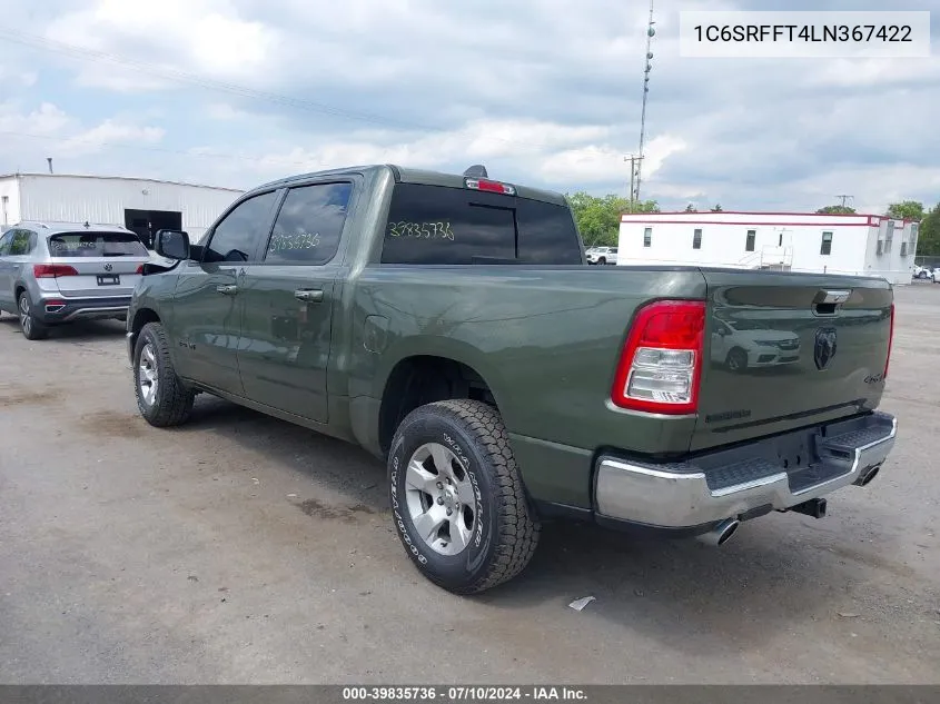 1C6SRFFT4LN367422 2020 Ram 1500 Big Horn 4X4 5'7 Box