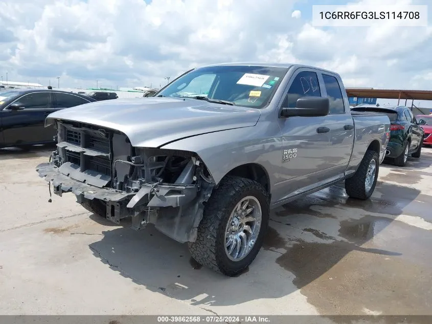 2020 Ram 1500 Classic Tradesman Quad Cab 4X2 6'4 Box VIN: 1C6RR6FG3LS114708 Lot: 39862568