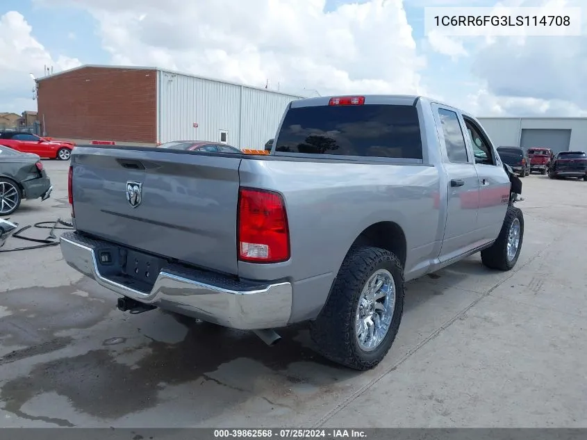 2020 Ram 1500 Classic Tradesman Quad Cab 4X2 6'4 Box VIN: 1C6RR6FG3LS114708 Lot: 39862568