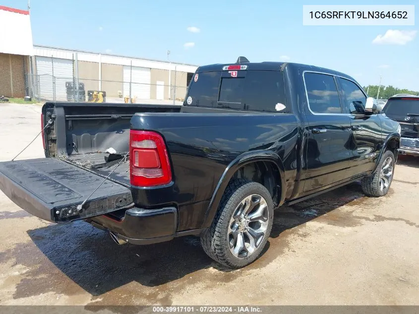 2020 Ram 1500 Laramie Longhorn 4X4 5'7 Box VIN: 1C6SRFKT9LN364652 Lot: 39917101