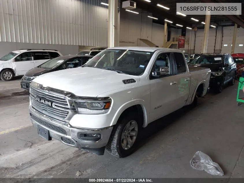 1C6SRFDT5LN281555 2020 Ram 1500 Laramie Quad Cab 4X4 6'4 Box