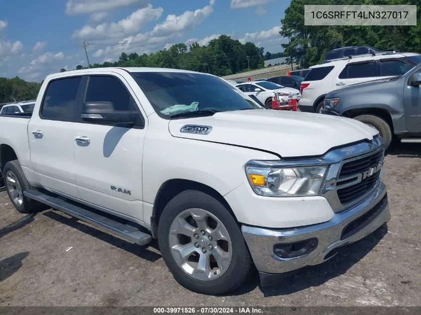 2020 Ram 1500 Big Horn 4X4 5'7 Box VIN: 1C6SRFFT4LN327017 Lot: 39971526