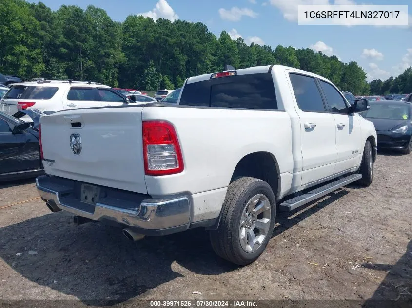 2020 Ram 1500 Big Horn 4X4 5'7 Box VIN: 1C6SRFFT4LN327017 Lot: 39971526