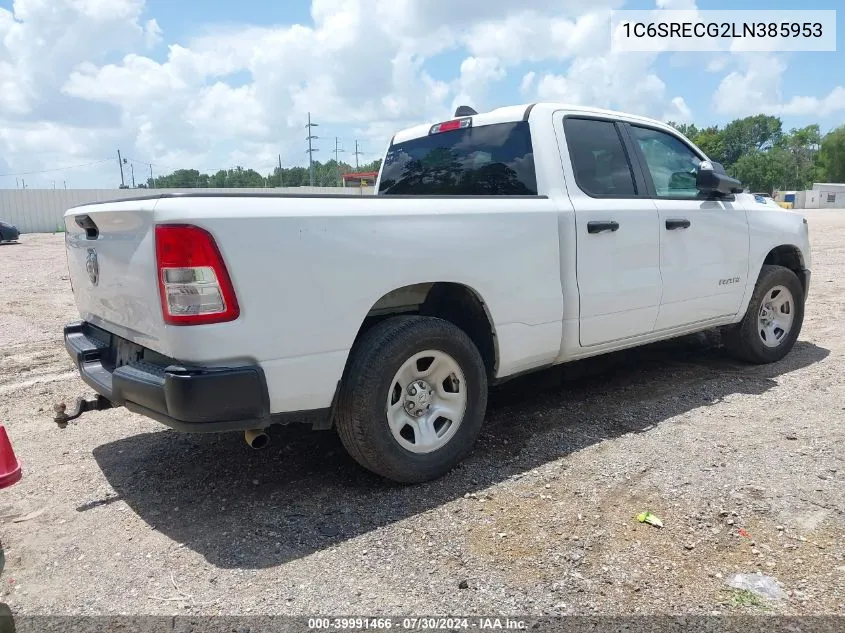 2020 Ram 1500 Tradesman Quad Cab 4X2 6'4 Box VIN: 1C6SRECG2LN385953 Lot: 39991466