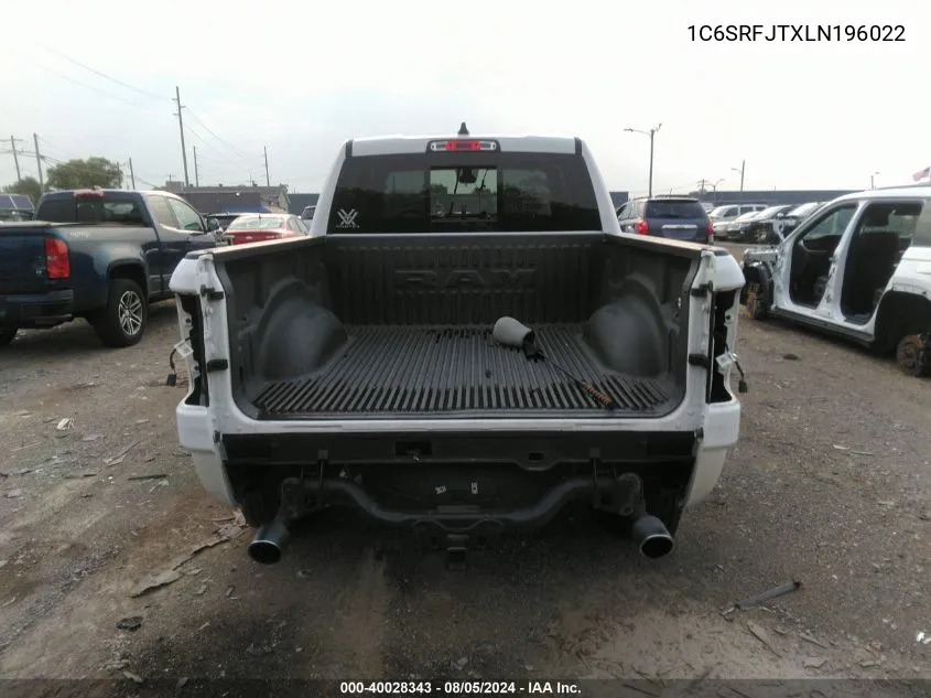 2020 Ram 1500 Laramie 4X4 5'7 Box VIN: 1C6SRFJTXLN196022 Lot: 40028343