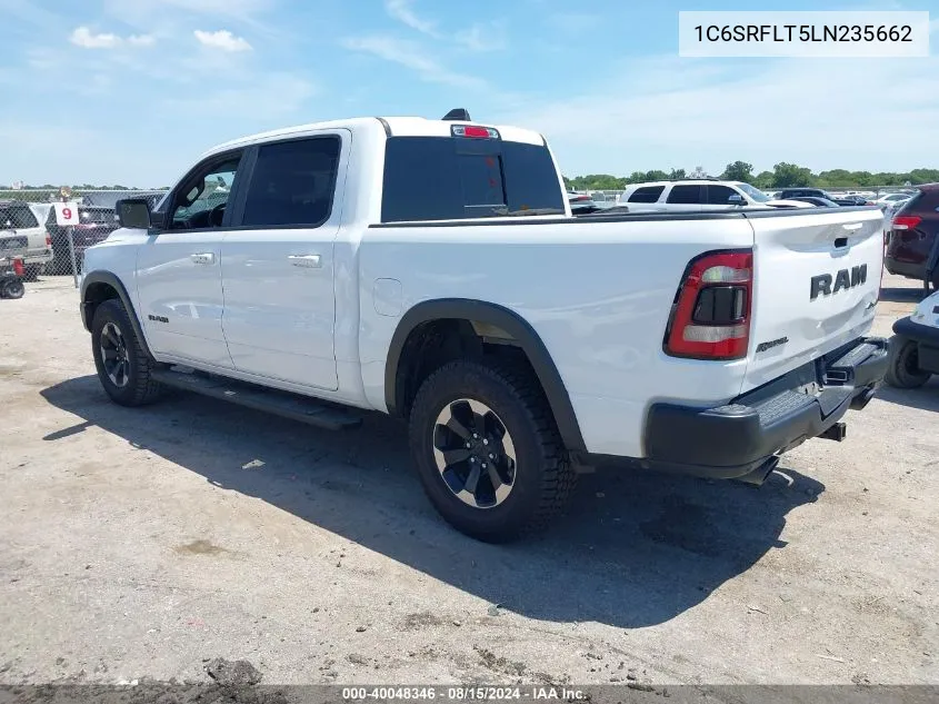 2020 Ram 1500 Rebel 4X4 5'7 Box VIN: 1C6SRFLT5LN235662 Lot: 40048346